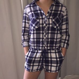 Aerie Flannel Pajama Romper
